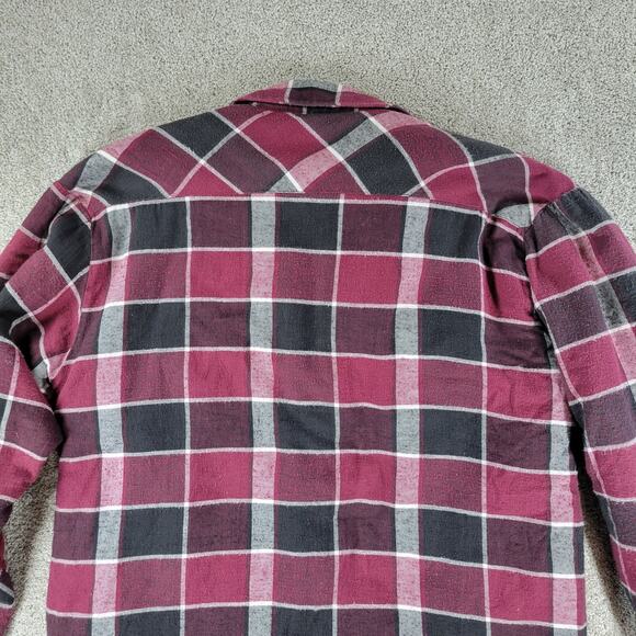 Vintage Northwest Blue Mens Jacket M Red Black Plaid Quilt Lined Flannel Shacket - Picture 13 of 16